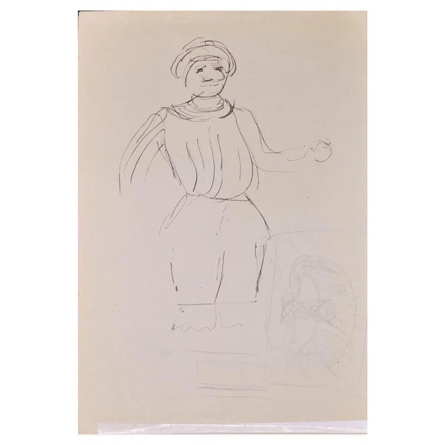 Costumed Character is an original artwork realized by Louis Touchagues (1893 - 1974). Original ink drawing on Louis...