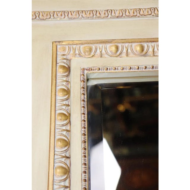Wood French Louis XV Carved and Painted Wall or Trumeau Mirror For Sale - Image 7 of 12