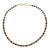 Ajd 18 Inch Gold Wash Lava Rock and Matt Black Onyx Necklace For Sale