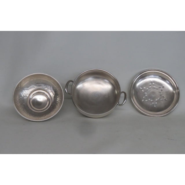 Late 18th Century Late 18th Century Meriden Britannia Silver Plated Handled Butter Dish Soup Tureen With Lid For Sale - Image 5 of 18