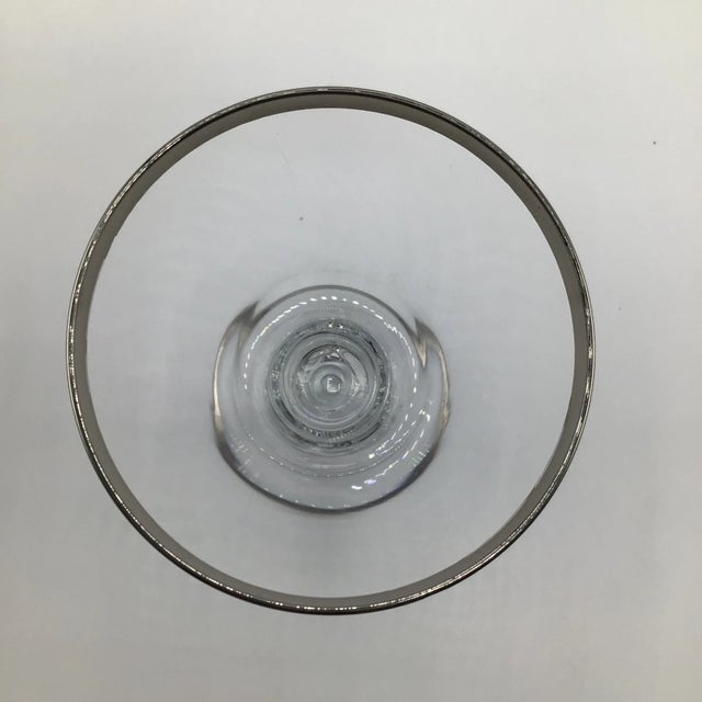 Platinum Band Water Goblets by Bryce -Set of 8 For Sale In Sacramento - Image 6 of 12