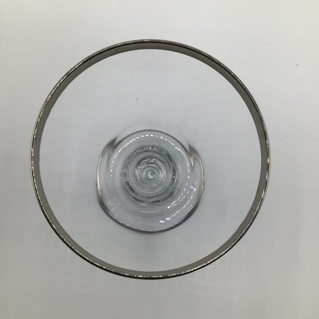 Vintage Bryce 934-1 Platinum Band Water Goblets-Set of 8 For Sale In Sacramento - Image 6 of 12