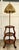 Mid 20th Century Tiered Wood Floor Lamp With Ornate Gold Filigree Shade For Sale - Image 12 of 12