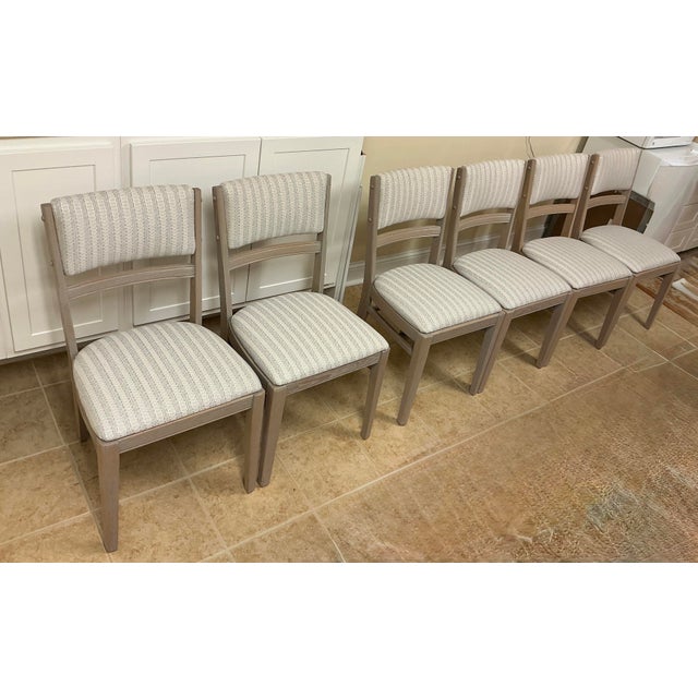 Bring a fresh, sophisticated "Organic Modern" aesthetic to your dining space with this exceptional set of six custom-...