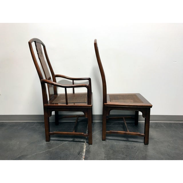 Vintage Henredon Asian Chinoiserie Cane Seat Dining Chairs Set of 6