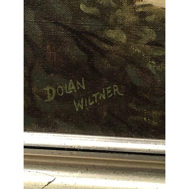 Mid 20th Century Mid 20th Century The Fortress Original Oil on Canvas Signed on the Bottom, Framed For Sale - Image 5 of 6