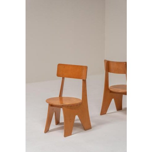 Brown Mid-Century Modern Sculptural Plywood Chairs, Germany, 1970s, Set of 2 For Sale - Image 8 of 13