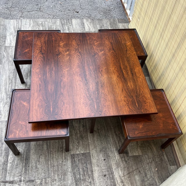 Mid-Century Modern Danish Mid Century Modern Nesting Coffee Table by Arne Hovmand Olsen. Circa 1970s For Sale - Image 3 of 17