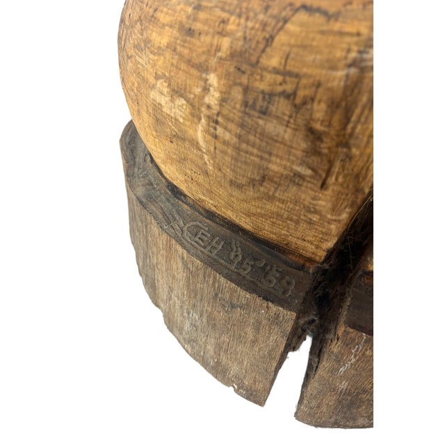 Rustic Vintage Hand Carved Sleeping Fox/Cat Log Sculpture For Sale - Image 3 of 11