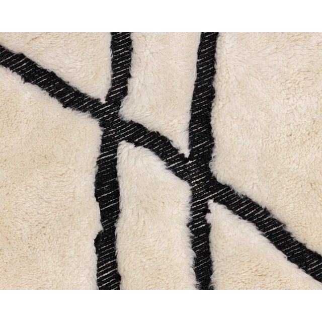 Modern Hand-Knotted Wool Rug by Azele Studio For Sale - Image 3 of 9