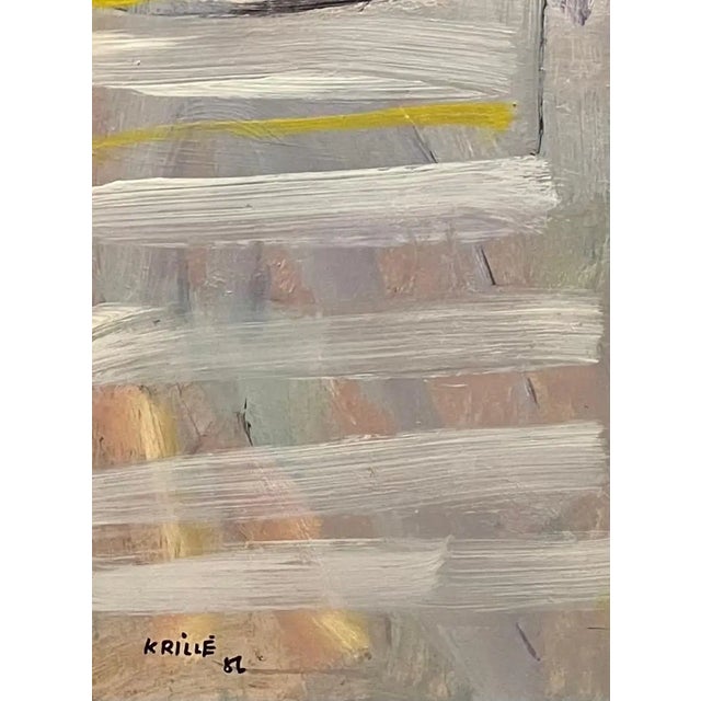 Jean Krillé’s paintings are known for their expressive use of color and dynamic, abstract forms, blending realism with...