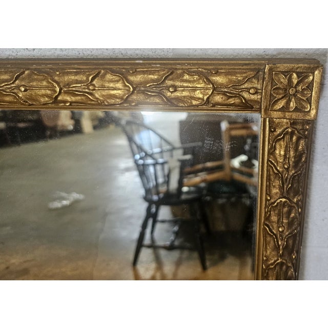 Late 20th Century Late 20th Century Friedman Brothers Gold Gilt Carved Large Decorative Mirror, Made in New York For Sale - Image 5 of 7