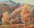 Gorgeous autumnal watercolor of a landscape overlooking the Santa Cruz mountaintops by noted Santa Clara artist Louise...