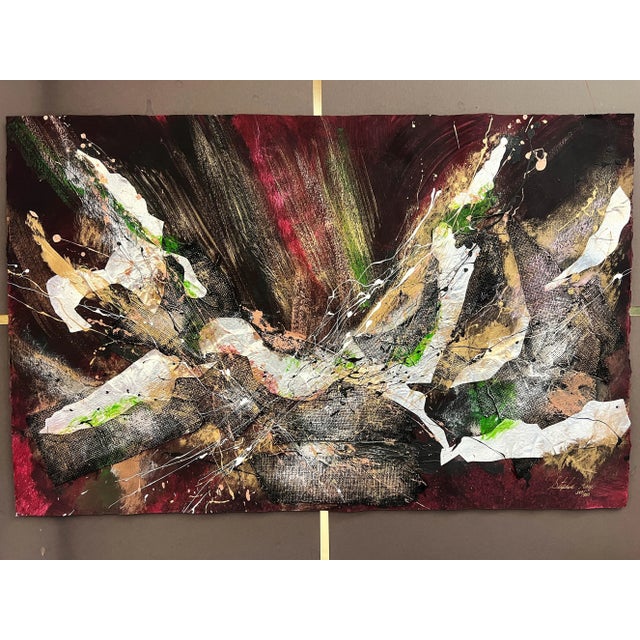 Abstract Stephen Kaye Signed Abstract Expressionism Contemporary Mixed Media 347/950 For Sale - Image 3 of 12