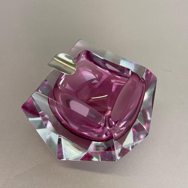 Italian Pink Diamond Bowl Ashtray from Flavio Poli, 1970s For Sale - Image 9 of 18