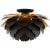 Modern Chapman & Myers for Visual Comfort Signature Cynara Large Flush Mount in Matte Black & Gild For Sale - Image 3 of 4