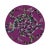 2020s Ouroboros Purple Vegan Leather Round Pebble Placemat, Set of 4 For Sale - Image 5 of 5