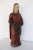 Brown 16th Century Indo-Portuguese Saint Barbara, Hand Carved Polychrome Wooden Statue For Sale - Image 8 of 13