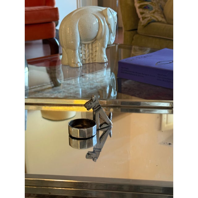 Art Deco Silver-Plated Ric & Mac Small Ashtray, Edouard Marcel Sandoz, Gallia Christofle, France 1930s For Sale - Image 6 of 8