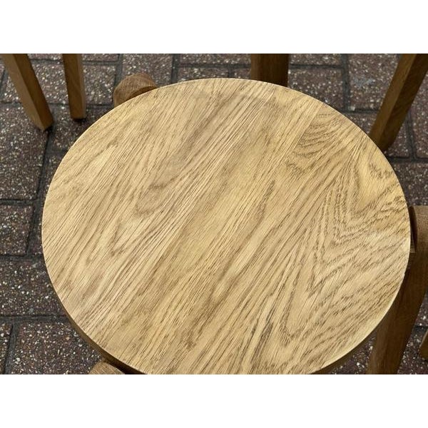 Oak Nomad Designer Stacking Stools from Skagerak, Set of 6 For Sale - Image 10 of 16