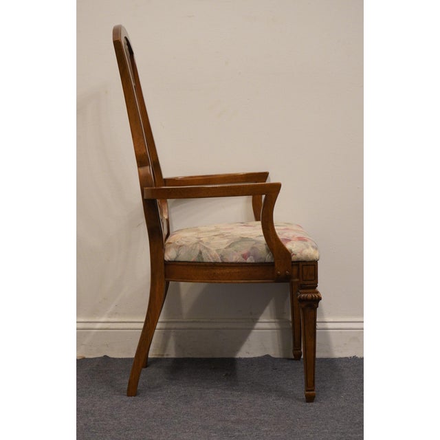 Wood Thomasville Bardini Collection Italian Neoclassical Tuscan Style Dining Arm Chair 40821-822 For Sale - Image 7 of 12