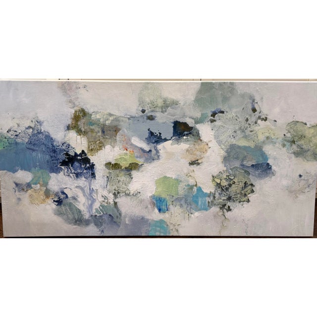 An authentic original diptych by contemporary abstract artist Lisa Ridgers, titled "Dream Flow I & II." This striking two-...