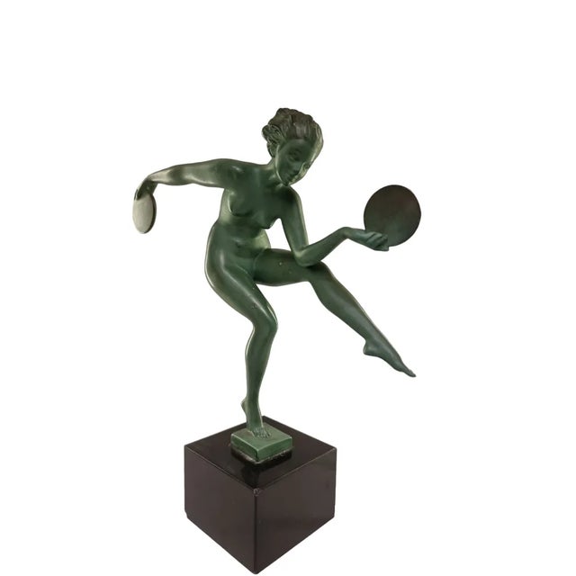 Art Deco Danseuse Paienne Figurine by Derenne for Max Le Verrier, France, 1920s For Sale - Image 3 of 9