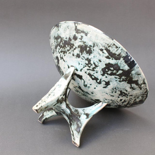 Mid-Century French Ceramic Bowl on Tripod Stand by Jacques Blin, 1950s For Sale - Image 14 of 18