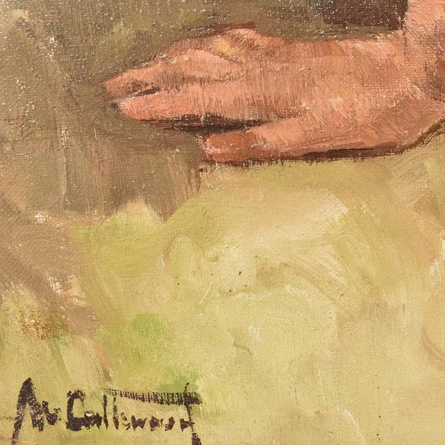 Maurice Callewaert, Young Dancer, 1930, Oil on Canvas, Framed For Sale - Image 8 of 11