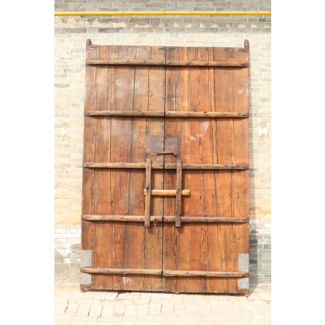 1960s 8.6 Feet Tall Large Vintage Chinese Door For Sale - Image 9 of 11