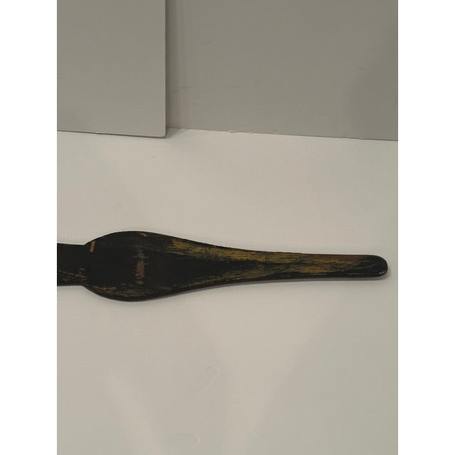 Rustic Found Carved Wooden Clock Tower Hands For Sale - Image 11 of 15