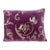 Stenciled Plum Velvet Pillow For Sale