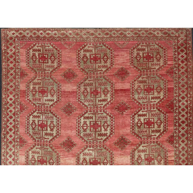 Early 20th Century Antique Turkomen Ersari Rug With Repeating Gul Design 8'3 X 11'4 For Sale - Image 10 of 13