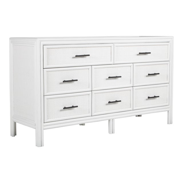 Bermuda Eight-Drawer Dresser - White For Sale