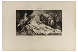 Felix-Augustin Milius, Christ au Tombeau, Etching, 1872