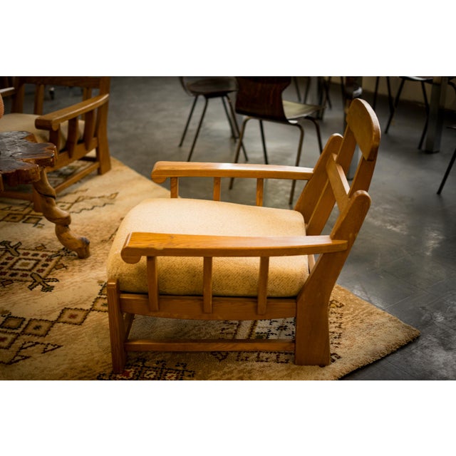 Elm Armchairs from Maison Regain, 1980, Set of 2 For Sale - Image 6 of 8