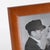 Modernist Spice Brown Calf Leather Picture Frame For Sale In Atlanta - Image 6 of 9