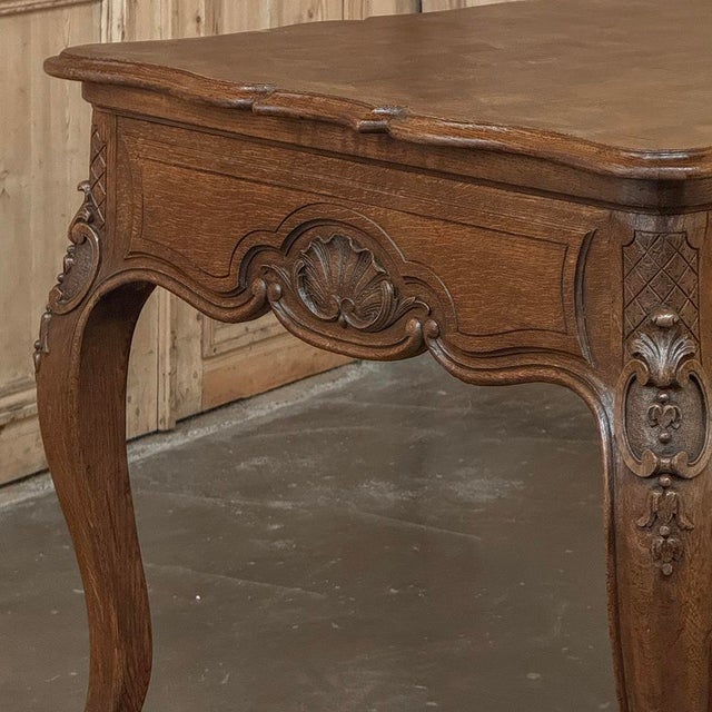 Antique Country French Liégeoise White Oak Writing Desk For Sale - Image 11 of 18