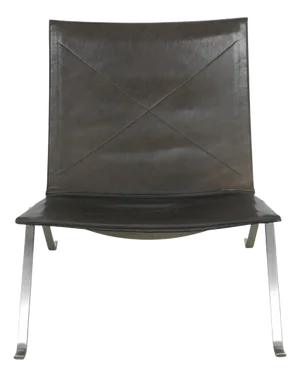 PK-22 Chair in Black Grace Leather by Poul Kjærholm