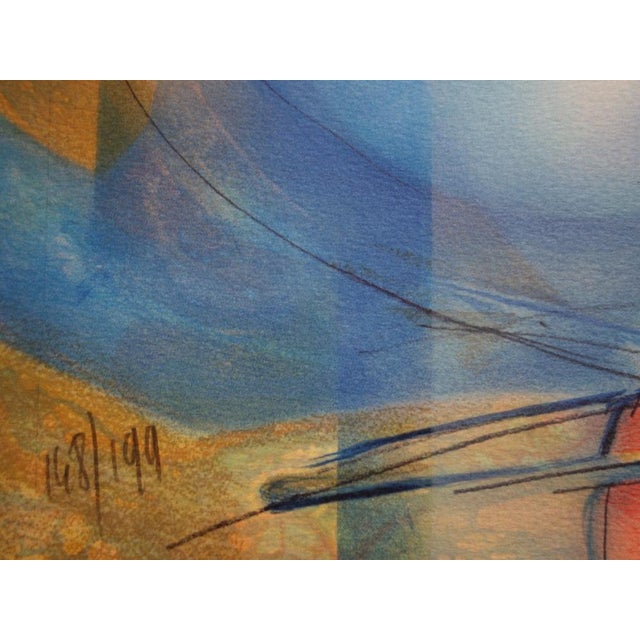 Jean-Baptiste Valadie, Blue Breeze: Mother and Daughter, Original Lithograph For Sale - Image 6 of 7