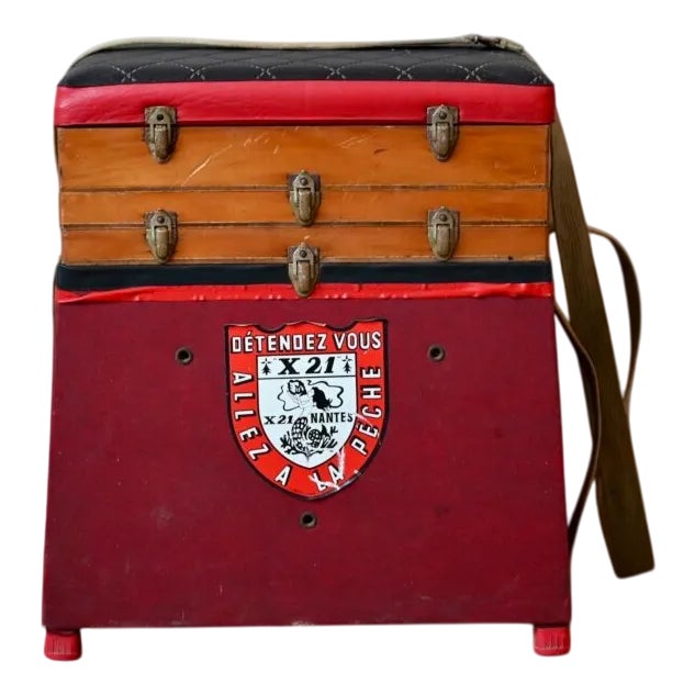 Vintage French Fisherman's Stool, 1960s For Sale