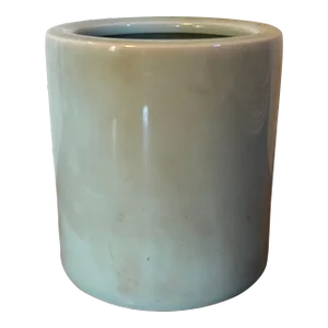 Chinese Porcelain Brush Pot Vase in Monochrome Celadon Glaze