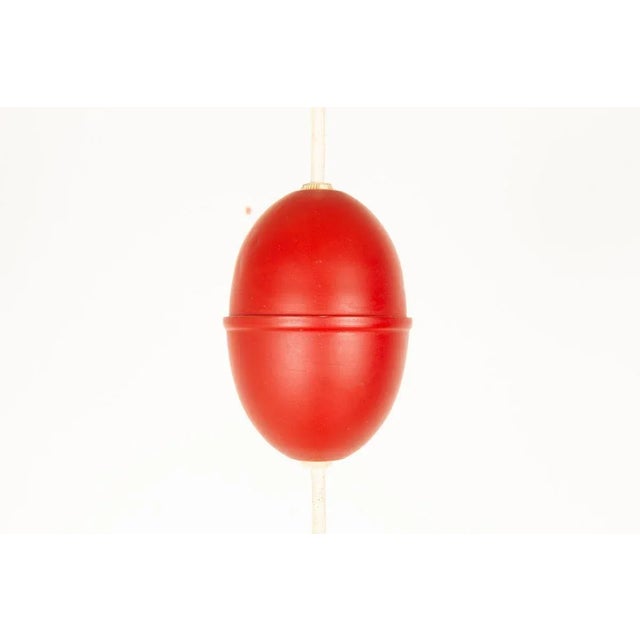 Modernist Danish Red Kegle Pendant Lamp by Bent Karlby for Lyfa, 1960s For Sale - Image 11 of 14