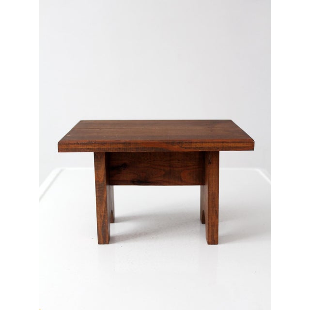 Brown Vintage Wood Step Stool For Sale - Image 8 of 13