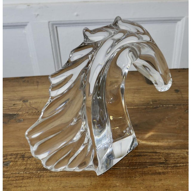 Crystal Head of a Horse from Daum of Nancy, France, 1960s For Sale - Image 6 of 9