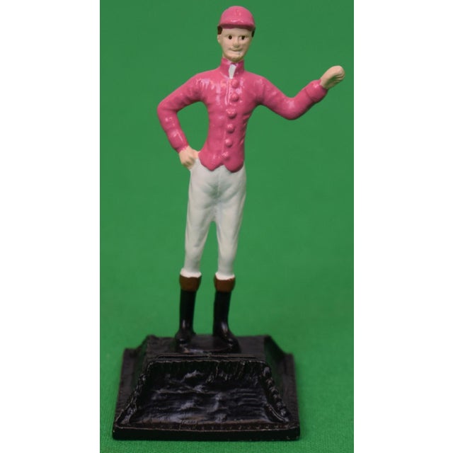 Metal Set X 6 "21" Club Jockey Placecard Holders For Sale - Image 7 of 8