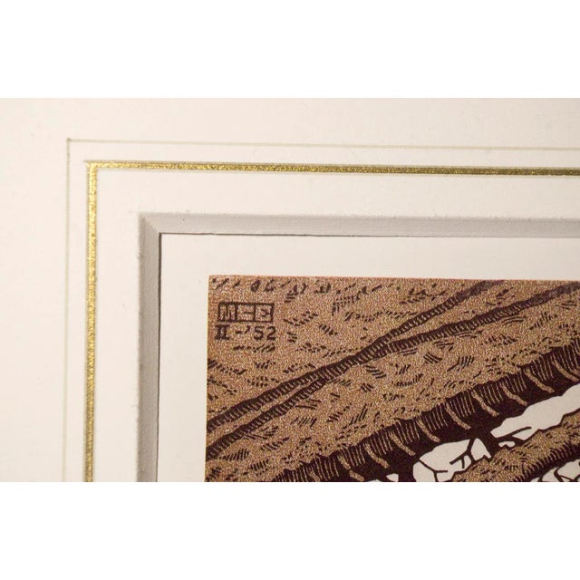 1940s 1940s Abstract Forest Lithograph After MC Escher, Framed For Sale - Image 5 of 6