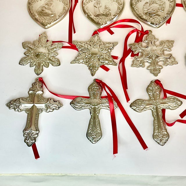 1989-2005 Vintage Baroque Hollywood Regency Wallace Sterling Christmas Ornament Collection - Set of 25 For Sale - Image 9 of 13