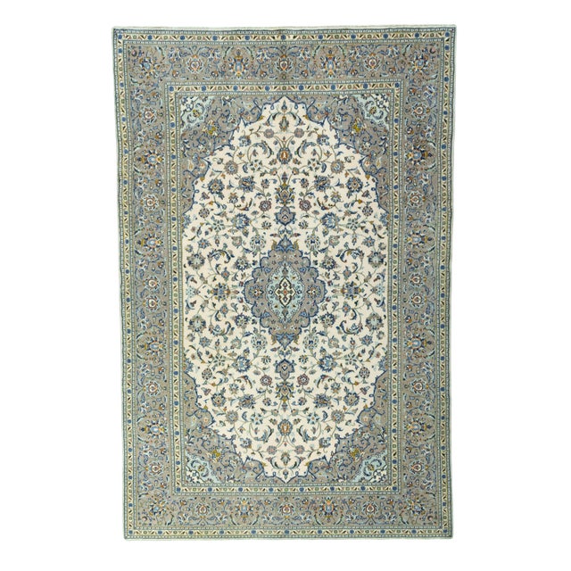 Kashan Cork Oriental Rug in Beige For Sale - Image 13 of 13