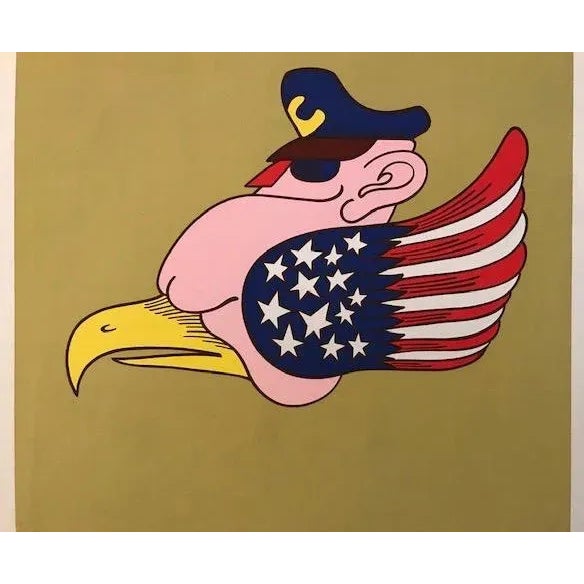 1960s 1969 Original Quebec Poster, Supercop (Movie Poster. American Flag) For Sale - Image 5 of 10